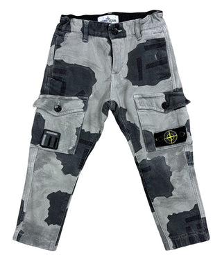 Stone Island Junior Camo Cargo Sweatpants, 3 years
