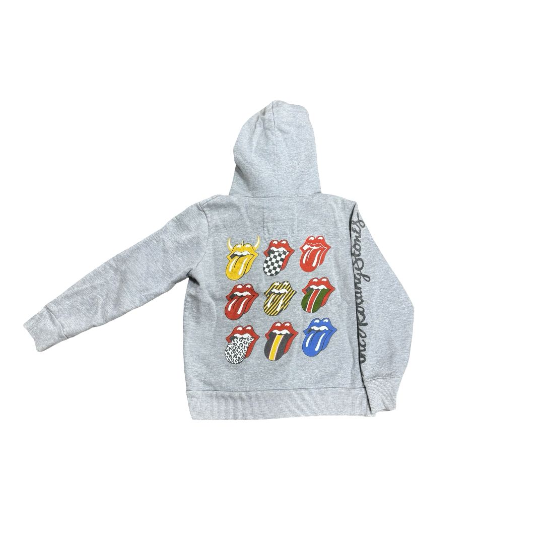 Rowdy Sprout Rolling Stone Pattern Hooded Sweatshirt, 8 years