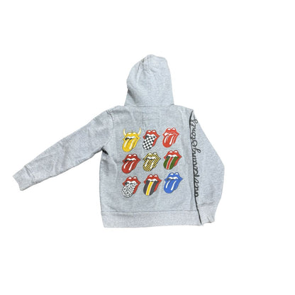 Rowdy Sprout Rolling Stone Pattern Hooded Sweatshirt, 8 years