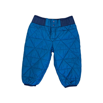 Patagonia Dark teal reversible puff-ball pants, 3-6 months