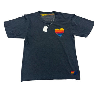 Aviator Nation heart charcoal tshirt Brand new with tags on, Kids xs