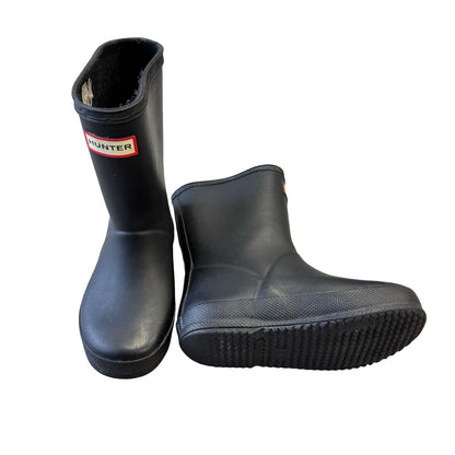 Hunter Black Rainboots, 9 little kid