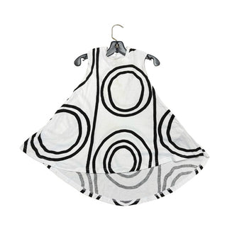Nununu White Dress with Black Circles, 2-3 years
