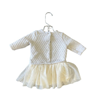 Petit Bateau Cream stars dress, 3 months