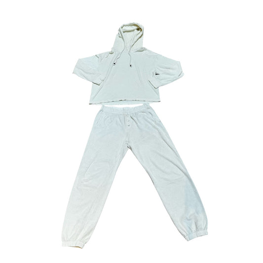 Cream Donni Cream Terry sweater and sweatpant set, Women’s medium