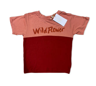 Soft Gallery Orange and Red Wild Flower Tee, 7 years