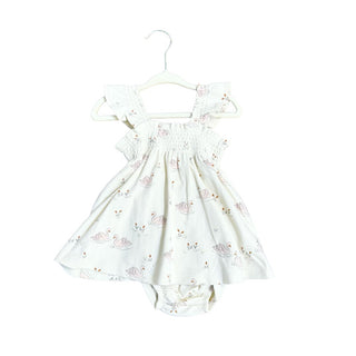 Quincy Mae Smocked jersey dress new with tags, 3-6 months