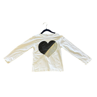 Joah Love White w/heart long sleeve, 5 years