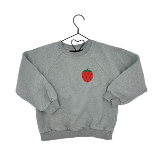 Mini Rodini Grey Strawberry Sweater, 6-7 years