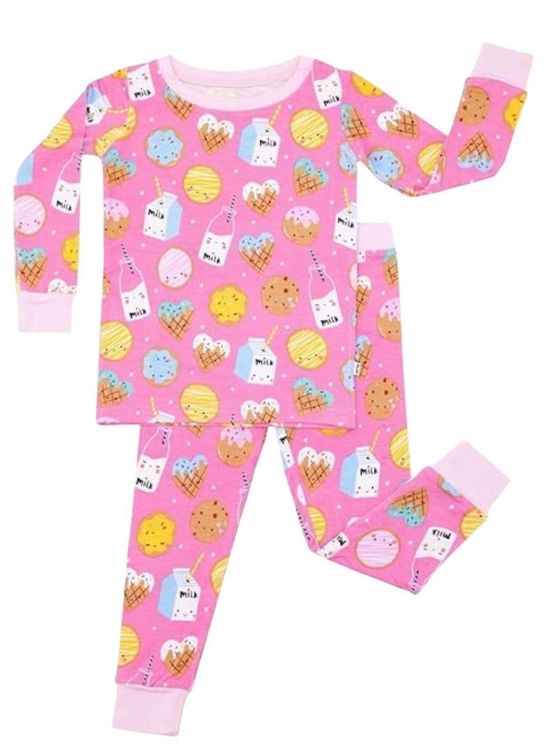 Little sleepies Milk and donuts pajamas, 4 years