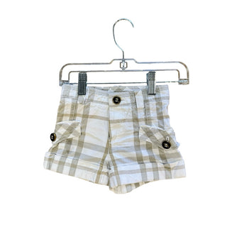 Burberry Nova Check cargo shorts in cream/tan, 2 years