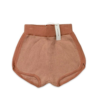 Soor Ploom Orange Knit Shorts, 6 years