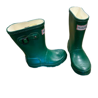 Hunter Dark green rainboots, 10 little kid