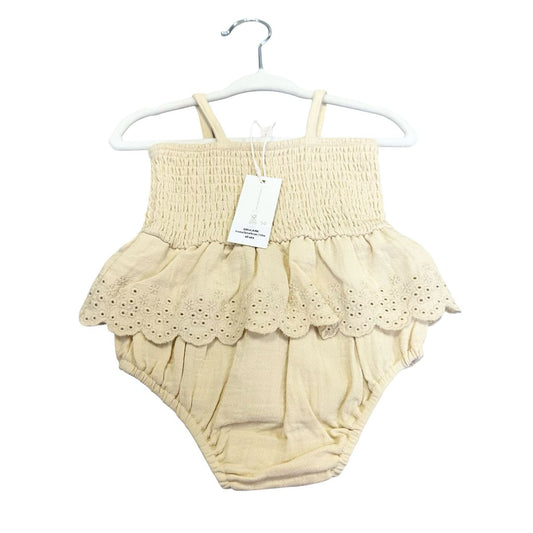 Quincy Mae bubble romper new with tags, 3-6 months
