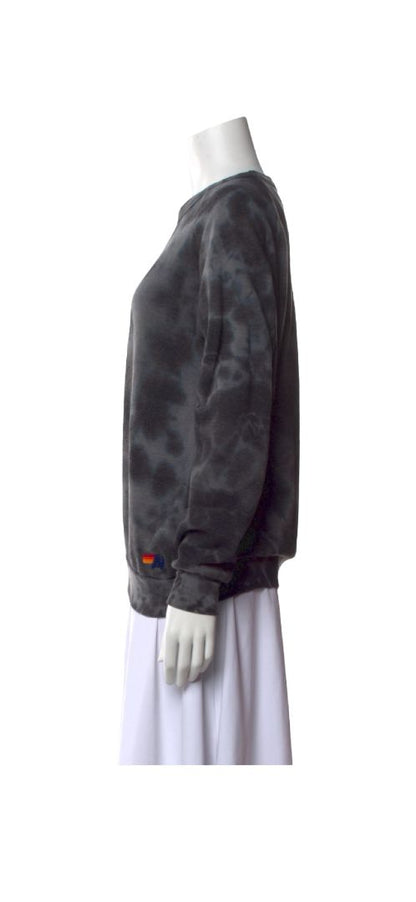 Aviator Nation Tie Dye lightening bolt crewneck, womens xs