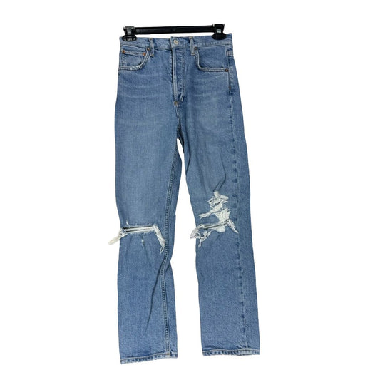 Agolde Straight Leg Jeans with Rips, 25