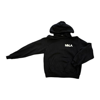Madhappy Black Hooded Sweatshirt with Madhappy Logo Front and Back, medium