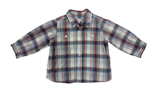 Bonpoint Multicoloured Plaid Button Down Collared Shirt, 6 months