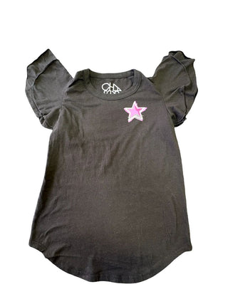 Chaser Pink star short sleave ruffle t-shirt, 14 years