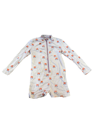 Bobo Choses Chocolate flowers print one piece swim suit, 4-5 years