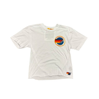 Aviator Nation White T-Shirt with Logo, xs