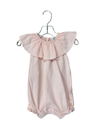 Petit Bateau striped pink romper, 3 months