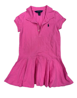 Polo Ralph Lauren Pink Polo Dress with Navy Logo, 4 years