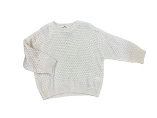 Leeli Bubble Knit Cream Sweatshirt, 6-7 years