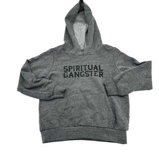 Spiritual gangster Heather grey hoodie, 6-8 years
