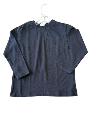 Zara black long sleeve shirt with pocket, 3-4 years