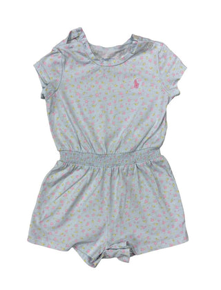 Ralph Lauren Ditsy Florals on Blue Romper, 12 months