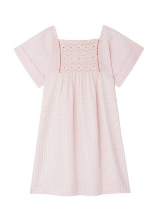 Bonpoint Smocked pink plaid dress brand new with tags, 6 years