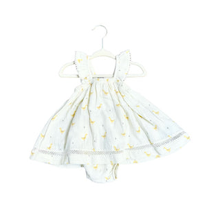 Quincy Mae Ruffle duck dress new with tags , 3-6 months