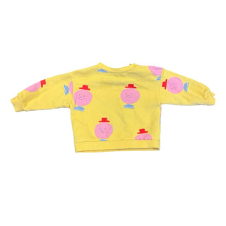 The Campamento Yellow Mr Happy Man Allover sweatshirt, 3-6 months