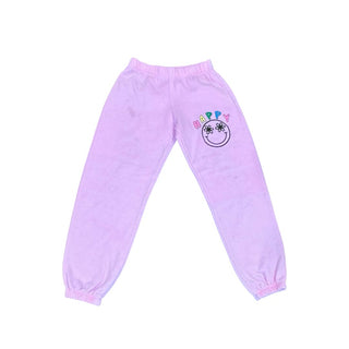 Firehouse Pink Sweatpants with Happy Graphic, small