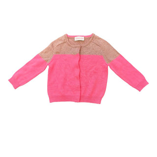Simple Kids Pink Cardigan with Sparkles and small spot, 1 year