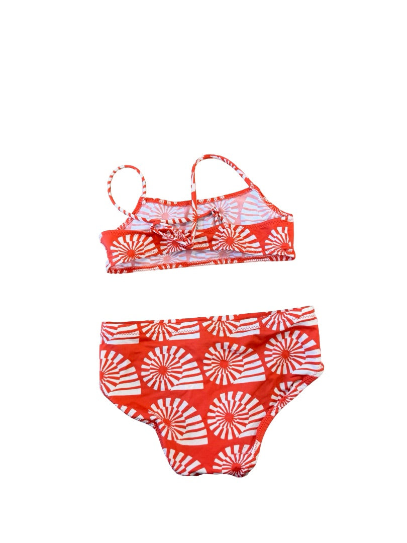 Bobo Choses Red Sea shell pattern bikini, 6-7 years