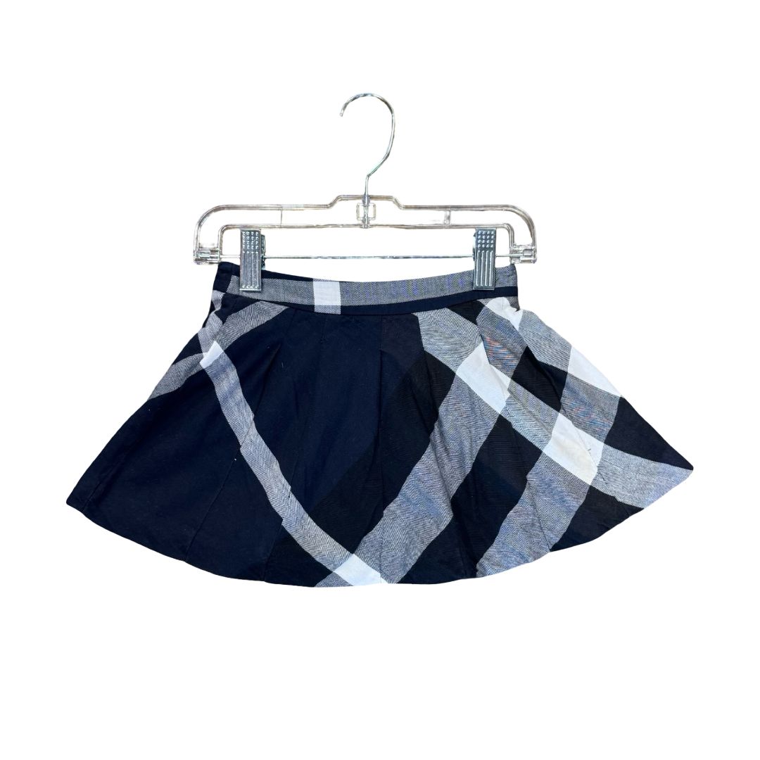 Burberry Blue/Black/White Plaid Skirt, 2 years