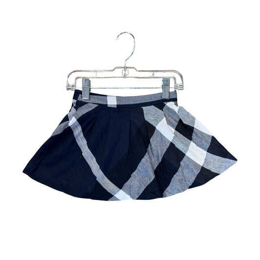 Burberry Blue/Black/White Plaid Skirt, 2 years