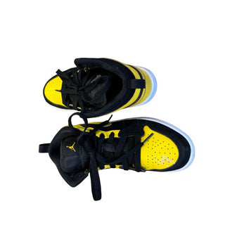 Nike Yellow and Black Air Jordan Shoes, 1 big kid