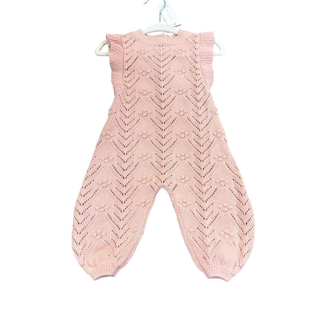 Quincy Mae knit romper new with tags, 3-6 months