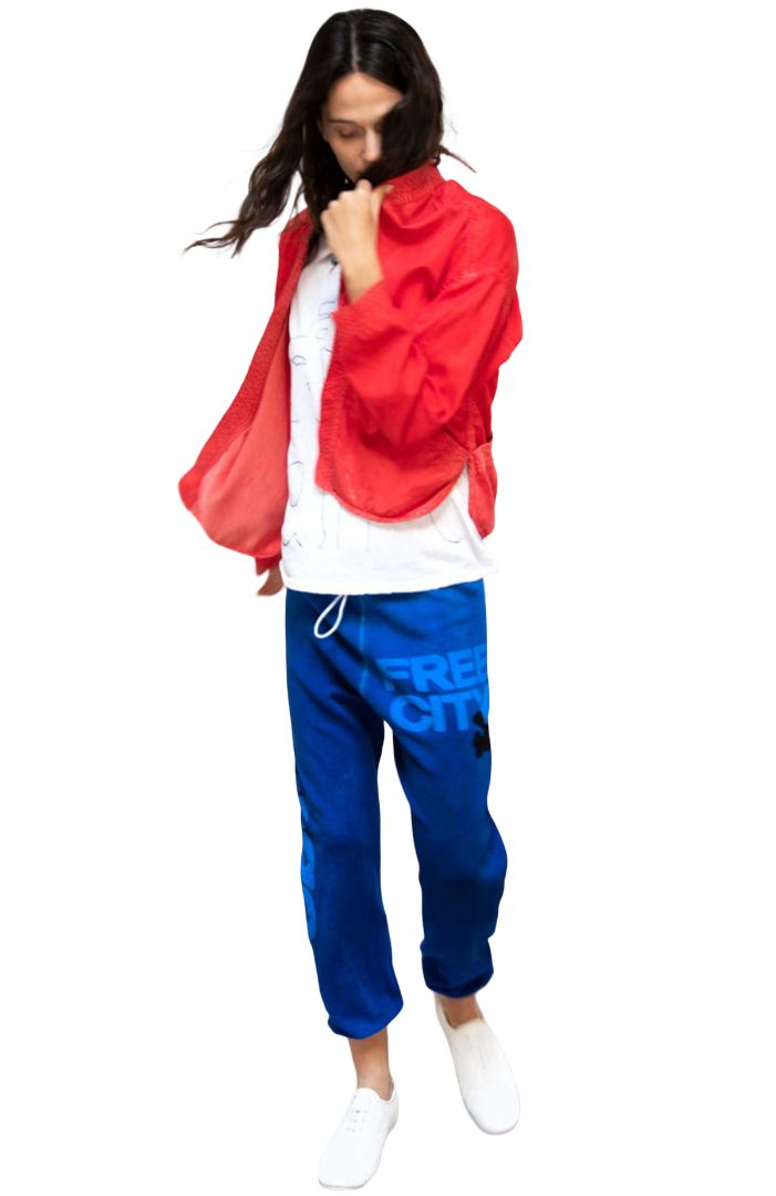 Free City lets go supervintage Og sweatpant electric blue, womens xs