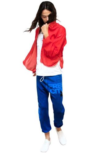 Free City lets go supervintage Og sweatpant electric blue, womens xs