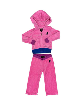 Juicy Couture Pink Terrycloth Hooded Sweat Set, 2-3 years