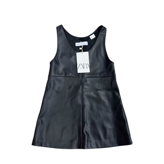 Zara Black Faux Leather Dress New with Tag, 3-4 years