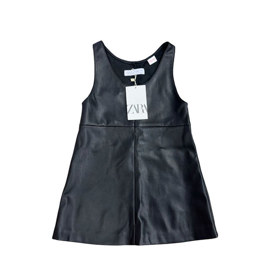 Zara Black Faux Leather Dress New with Tag, 3-4 years