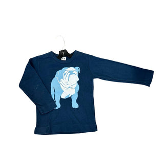 Appaman Blue Long Sleeve Shirt with Dog Graphic, 5 years