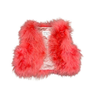 Charabia Pink Furry Vest, 2 years