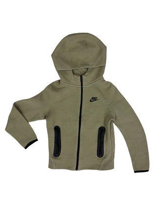Nike Hooded Zip-up Sweater in Green with Black Details, youth small