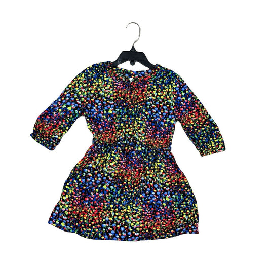 Gap Black Dress with with Colourful Flowers, 4-5 years